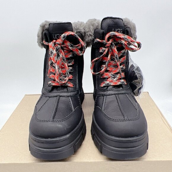 UGG Ashton Addie Platform Ankle Boots Women’s Black Waterproof Leather US 7.5 - Picture 5 of 14